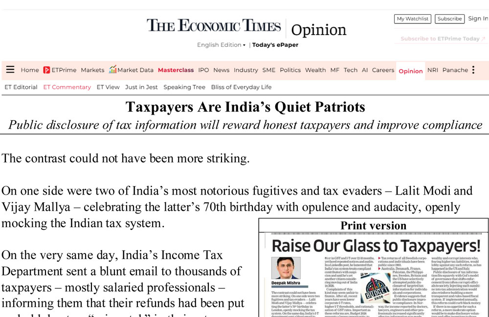 Taxpayers Are India’s Quiet Patriots